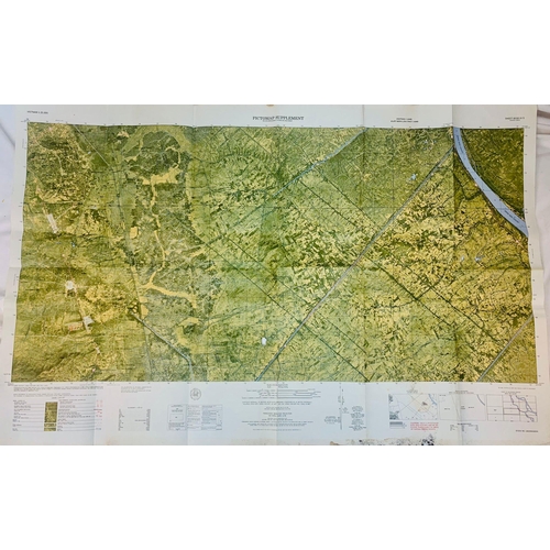 865 - Vietnam War Era US Army Picto Jungle Map Dated 1965.