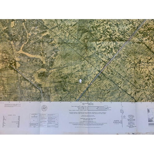 865 - Vietnam War Era US Army Picto Jungle Map Dated 1965.