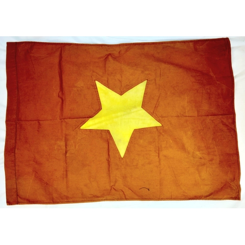 883 - Vietnam War Era N.V.A (North Vietnamese Army) Flag. Measures approximately 55x75cm.