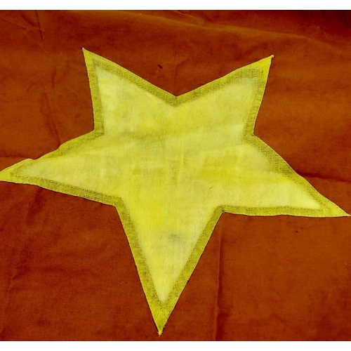 883 - Vietnam War Era N.V.A (North Vietnamese Army) Flag. Measures approximately 55x75cm.