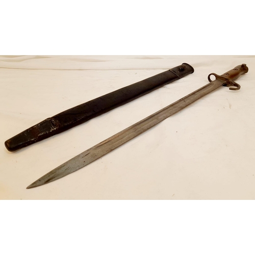 89 - WW1 British 1907 Pattern Hooked Quillon Bayonet Dated 1909. Re-inspection marks for 1911 and 1912. M... 