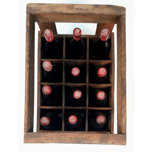 151 - Case of 12 Movie Prop Bottles of Wine. Ideal for display or re-enactors diorama etc. Bottles contain... 