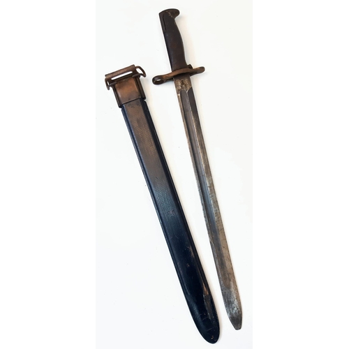 165 - WW2 US 1905 Pattern 16 “Bayonet Dated 1918. By now the Garand bayonet was reduced to 10 inches, howe... 