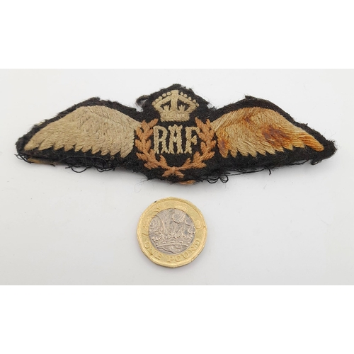 432 - WW2 British Royal Air Force Pilots Cloth Wings.