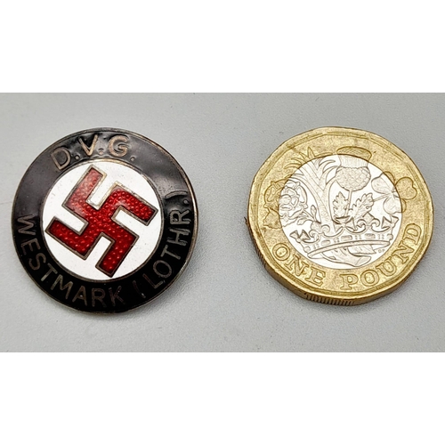 502 - 3rd Reich D.V.G (German Fellow Countrymen League) Lapel Pin.