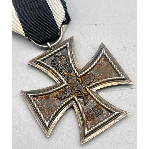 523 - WW1 Imperial German Iron Cross 2nd Class EK. II. 3-part construction with an iron core.