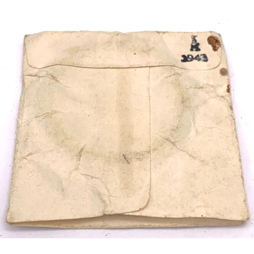 537 - WW2 German Kriegsmarine Issue Condom Dated 1943.