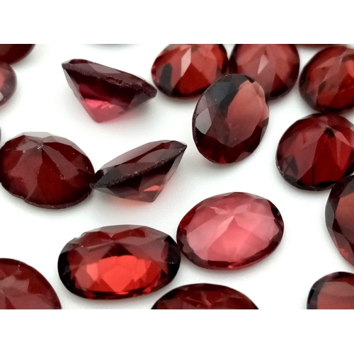 613 - A Parcel of 32 Oval Cut Garnets 62.52 Carats, Ready to be Set in Jewellery.