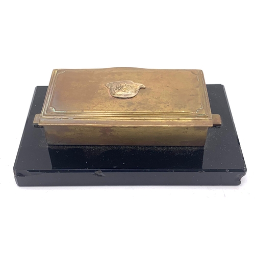 864 - WW1 German Veterans Desk Top Cigarette Case “Der Stahlhelm”.