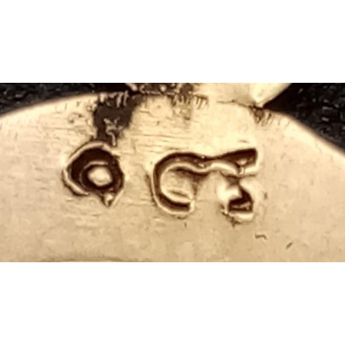 1316 - 9K YELLOW GOLD FANCY INITIAL C CHARM / PENDANT 0.4G