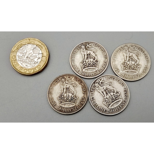 649 - A Parcel of 4 1921 George V Half Crown Coins. 1 x Good & 3 Very Good. Condition. 55.08 Grams 500 Sil... 