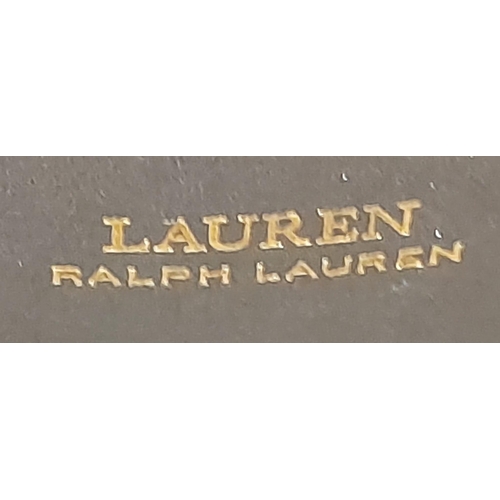 876 - A Lauren, Ralph Lauren Black Leather Handbag with Gold tone Hardware, 28cm x 36cm. Please see photos... 