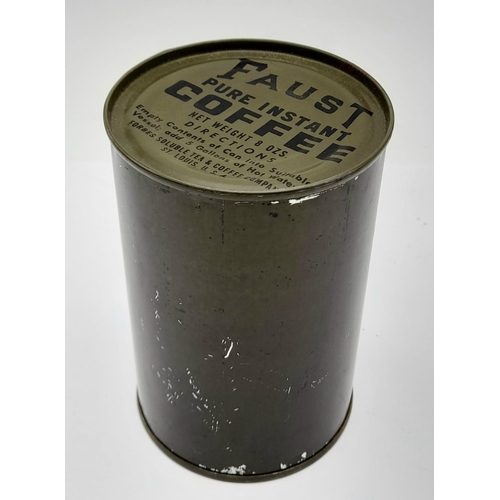 916 - WW2 US Army Issue Tin of Coffee (Unopened) from a crate dated 1945.