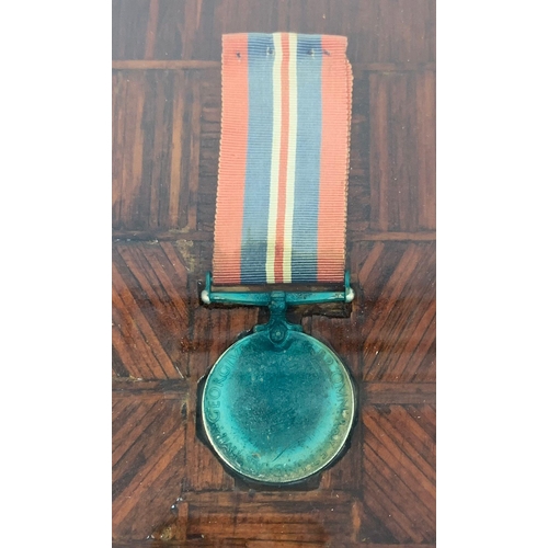 365 - A Vintage Framed and Glazed Set of Original WWII Medals issued to Charles Felton 1939-1945 Comprisin... 