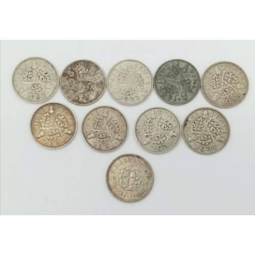 656 - A Parcel of 4 Pre-1947 Silver Shillings. Consecutive Date Run From 1932-1935 Inclusive. 1 x Very Goo... 