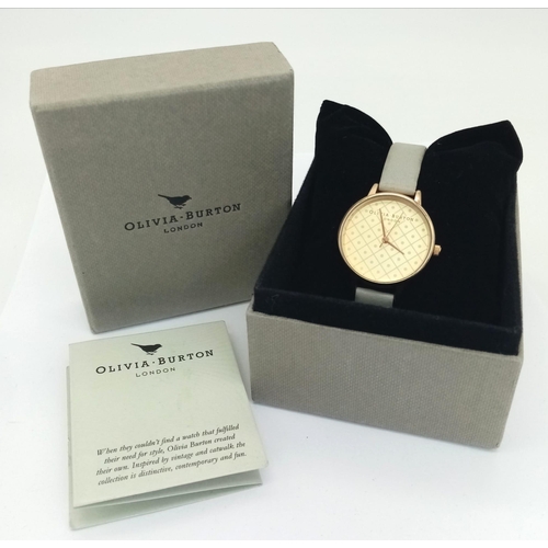 992 - Olivia Burton Leather strap quartz watch with box