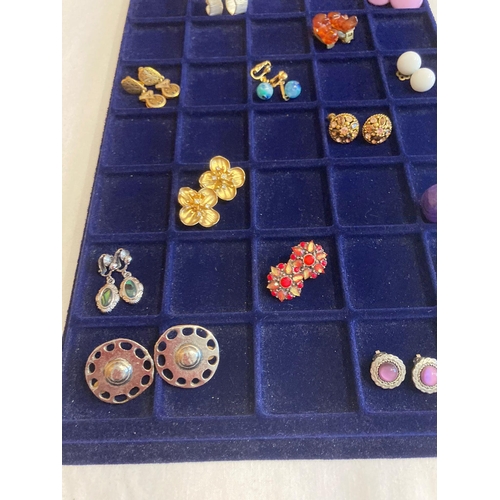 385 - Collection of vintage CLIP-ON EARRINGS. To include jewelled, silver tone etc.