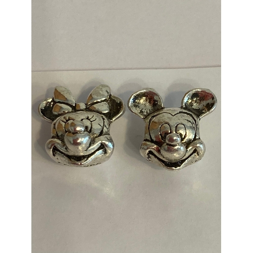 588 - Genuine PANDORA Official Mickey and Minnie SILVER CHARMS. Having all the correct markings, please se... 