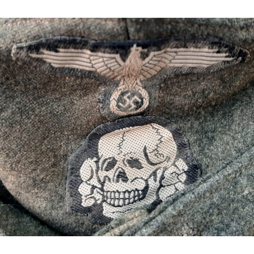 12 - 3rd Reich Waffen SS M43 Ski Cap. Period related small tear on the top. Overall good condition for it... 