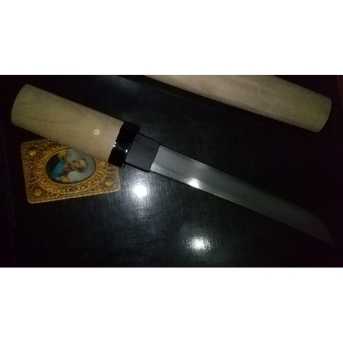 81 - Antique 1600-1868 Edo period Japanese samurai Tanto. Length 220mm, cutting edge 152mm ,blade width 2... 