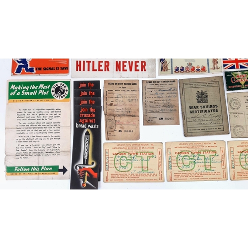 1174 - A Mixed Bag of WW1 and WW2 Booklets and Personal Items. Some very interesting bits - could be a good... 