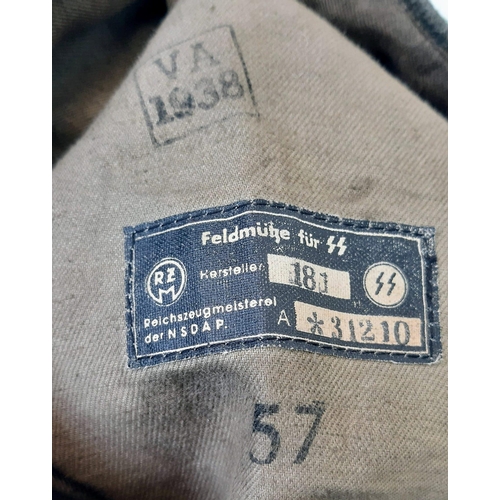 5 - 3rd Reich SSVT Side Cap Dated 1938. Amazing condition, considering it has been in a drawer for over ... 