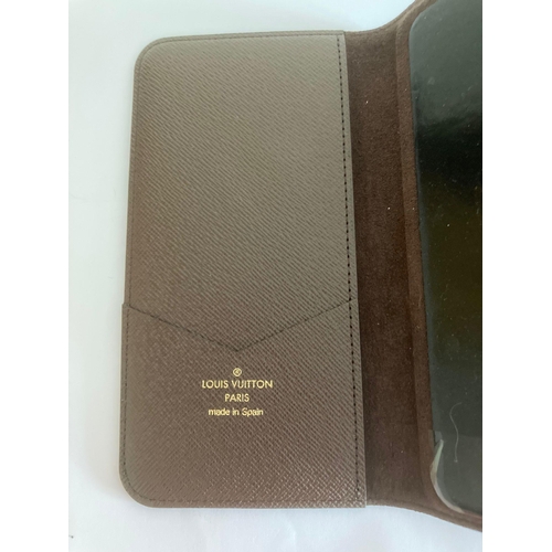 595 - Genuine LOUIS VUITTON FOLIO Phone case for iPhone XR or similar, having the iconic LV design. Except... 