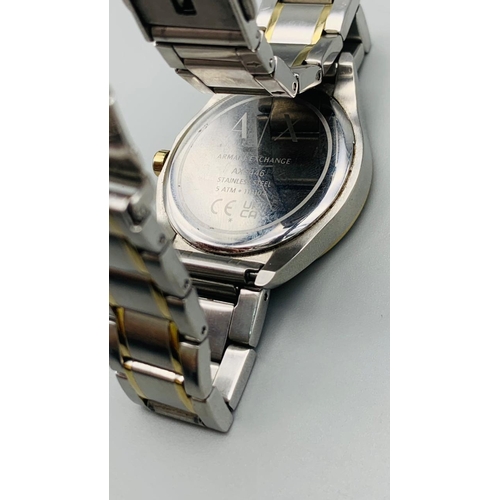 691 - ARMANI EXCHANGE 2 TONE BRACELET WATCH AX MODEL AX5446.  FULL WORKING ORDER, EXCELLENT CONDITION. 38M... 