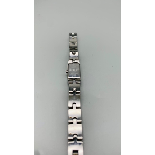 957 - DKNY STONE SET STEEL BRACELET WATCH NY3366 110710 FULL WORKING ORDER AF