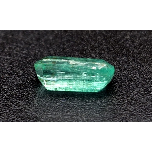 1130 - A Rare 1.05ct Step Cut Emerald from Afghanistan. Untreated, and comes with a GGI certificate.