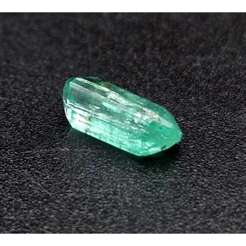 1130 - A Rare 1.05ct Step Cut Emerald from Afghanistan. Untreated, and comes with a GGI certificate.