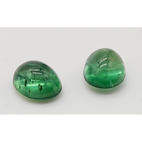 1137 - A Pair of 3.67ctw Untreated Natural Apatite Gemstones. Both come with a GGI Certificate.