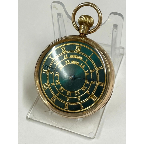 1165 - 9ct gold gents pocket watch (As found)