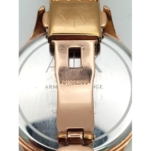 698 - ARMANI EXCHANGE HARPER AX BRACELET WATCH AX5606L  FULL WORKING ORDER, EXCELLENT CONDITION. 40MM