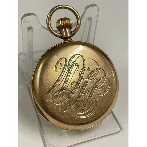 1165 - 9ct gold gents pocket watch (As found)