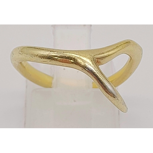 985 - Shaun Leane sterling silver with 18ct gold vermeil vine ring, Total Weight 2.9g, size M