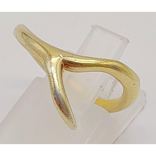 985 - Shaun Leane sterling silver with 18ct gold vermeil vine ring, Total Weight 2.9g, size M