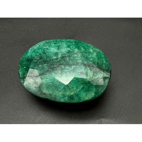 1363 - A 386.20ct Natural, Oval shaped, Earth Mined Emerald. Comes with GLI Certificate.