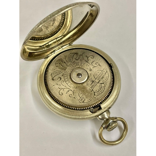 163 - Vintage 8 days Hebdomas type pocket watch. In working order.