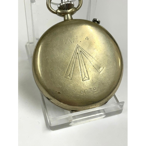 170 - WW1 Military Split Second Artillery Timer Pocket Watch , ticks but As found