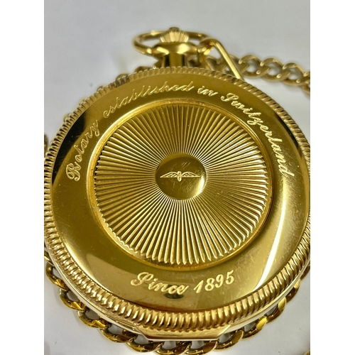 268 - Rotary full hunter pocket watch automatic movement. Sold as found