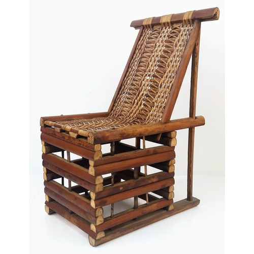 1567 - A Victorian Wooden Decorative Lattice Child's Chair. 71cm x 51cm.