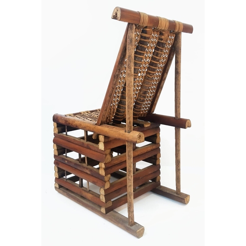 1567 - A Victorian Wooden Decorative Lattice Child's Chair. 71cm x 51cm.