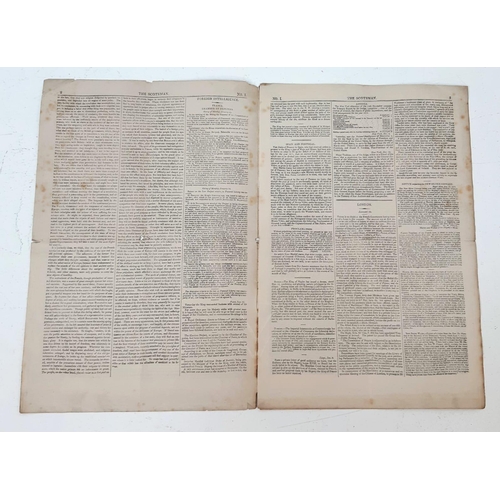 1088 - Issue No 1 of the Scotsman, January 25th 1817. In good condition for a 200 year old paper.