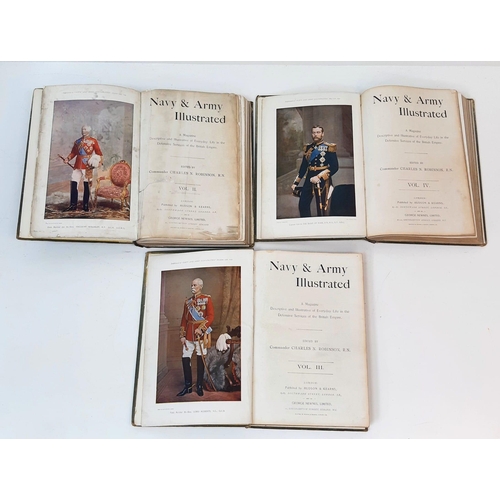 256 - Three Original Hardback Copies of: The Navy and Army Illustrated. Volumes 2, 3 and 4. Published by H... 