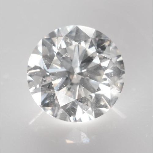 1025 - 0.61ct round diamond loose stone, colour I clarity I1 with GIA certificate no 6227509692