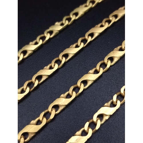 8 - A Vintage 9K Yellow Gold Link Chain/Necklace. 44cm. 8.91g