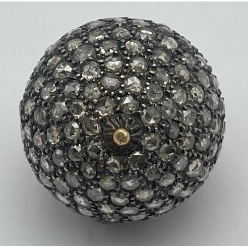 1633 - An 18K Gold Diamond Encrusted Glitterball Pendant. Over 2.5ct diamond weight. 7.45g total weight.