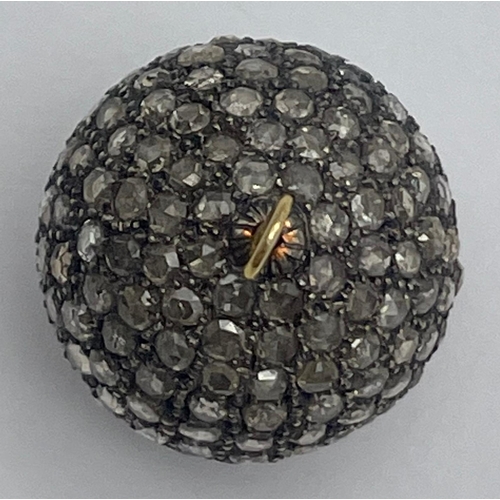 1633 - An 18K Gold Diamond Encrusted Glitterball Pendant. Over 2.5ct diamond weight. 7.45g total weight.