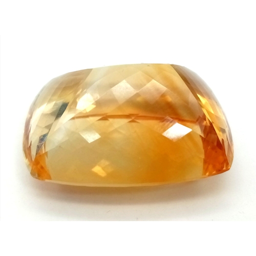 138 - 123Ct Faceted, Natural Brazilian, Citrine, Cushion Shape, Comes with GRS Lab Certified